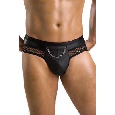 Passion MEN 030 Pánské slipy open Tom černé