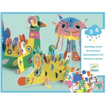 DJECO - Творчески комплект - Направи 3D забавни животни (DJ08983)
