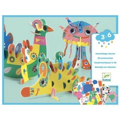 DJECO - Творчески комплект - Направи 3D забавни животни (DJ08983)