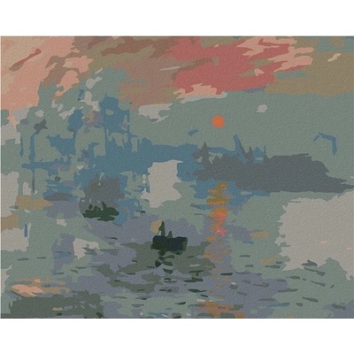 zuty Malování Podle Čísel Dojem Východ Slunce Claude Monet 80 x 100 Cm Plátno