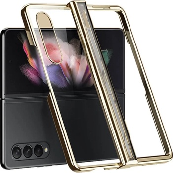 Image 1 of GKK Калъф с Предпазител за Samsung Z Fold 4, Electroplating Hinge Case, Златист (5906601039881)