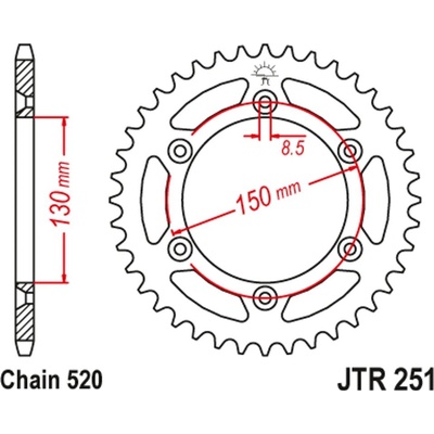 JT Sprockets JTR 251-50SC – Zbozi.Blesk.cz
