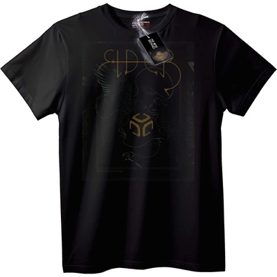NOONEBRAND Тениска ELDER Геометрично лого - 2XL, Black