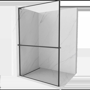 Mexen Kioto+ L душ панел с рафт Walk-in 50 x 200 см, черна рамка, черна - 800-050-123-70-70 (800-050-123-70-70)
