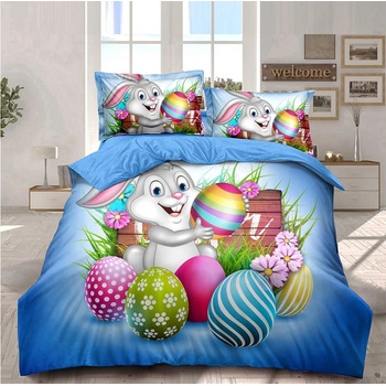 EmonaMall Двулицев великденски спален комплект EmonaMall, 6 части - Модел S14464 (S14464-33333v)