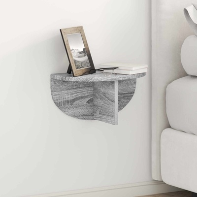 vidaXL Стенен рафт 2 pcs Сив Сонома 38 x 19 x 19 см Инженерно дърво (891421)