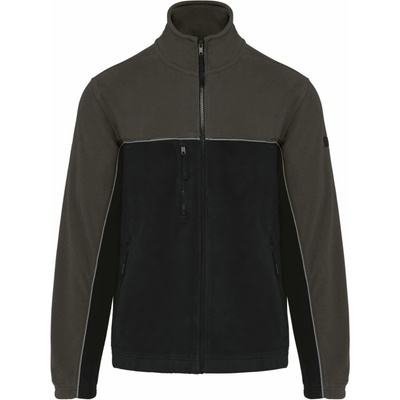 Kariban WK904 pracovná fleecová bunda 20.W904 Black/Dark Grey