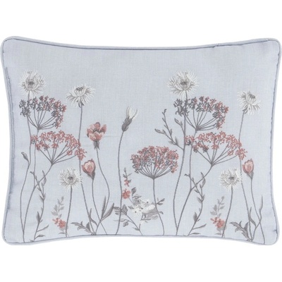 Catherine Lansfield Ružovo-sivý vankúš Meadowsweet Floral 30x40