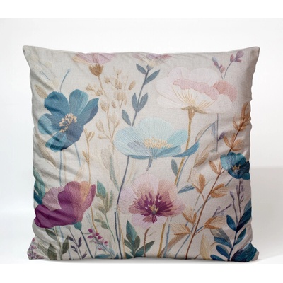 Takoy Zamatová vyšívané lúčne kvety-HT-00354 45 x 45 cm