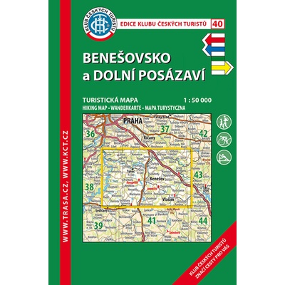 KČT 40 Benešovsko,dolní Posázaví / turistická mapa