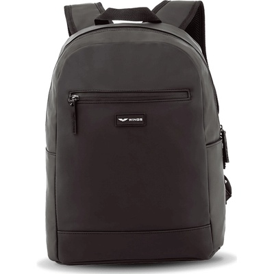 Wings ergonomický voděodolný městský batoh černý 18 l
