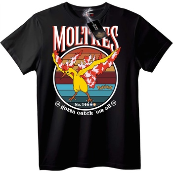 NOONEBRAND Moltres Pokémon Тениска - 2XL, Black