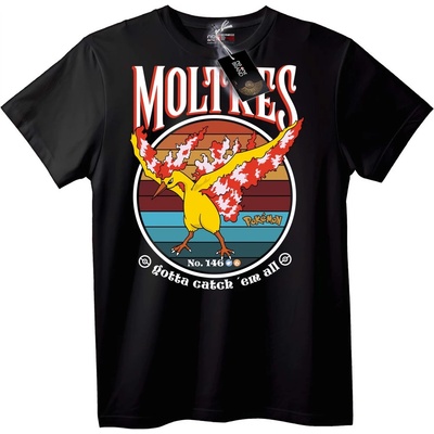 NOONEBRAND Moltres Pokémon Тениска - 2XL, Black