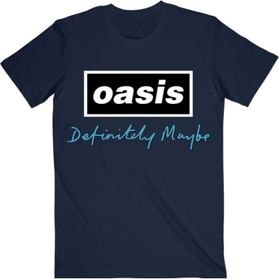Oasis Definitely Maybe Text Logo Navy Blue 2XL Риза (OASTS28MN05)