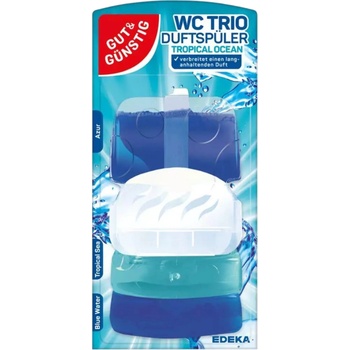 GUT & GUNSTIG, тоалетен ароматизатор WC Trio Duftspuler Tropical Ocean, 3 броя
