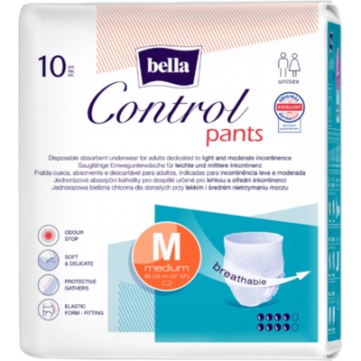 BELLA Inkontinenčné nohavičky Bella Control Discreet Pants pre ženy biele M 10 ks