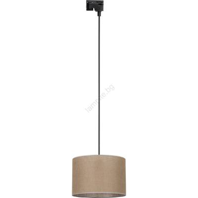 TK Lighting Пендел за релсова система TRACER 1xE27/15W/230V Ø 30 см черен/кафяв (TK10672)
