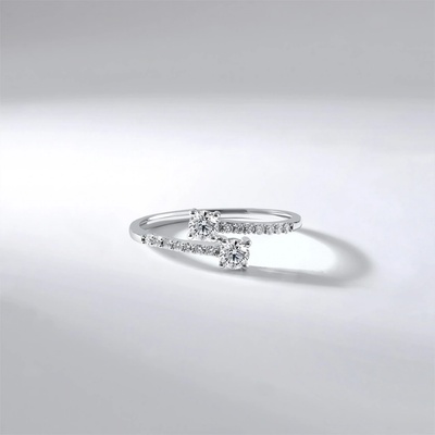 Lillian Vassago zásnubní Prsten s brilianty bílé zlato LLV59 DR128W