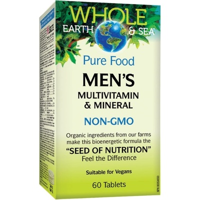 Natural Factors Whole Earth & Sea Men's Multivitamin & Mineral, 60 таблетки, Natural Factors