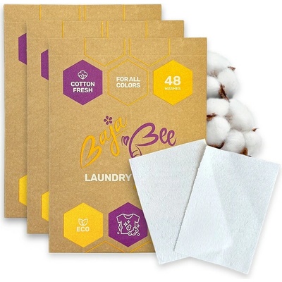BajaBee Pracie pásiky cotton fresh 3 x 48 praní 144 ks
