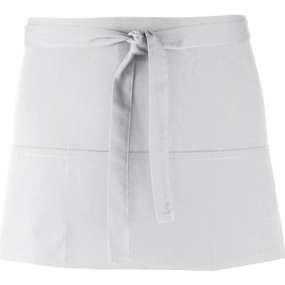 Premier Zástěra Colours PR 155 do pasu s kapsou krátká COT39015564099-silver Stříbrná