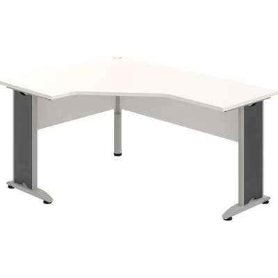 OFFICE PRO s.r.o. HOBIS kancelársky stôl pracovný tvarový, ergo pravý - CEV 60 P, biela