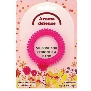 Aroma Defence Силиконова репелентна гривна, с аромат на цитронела, Aroma Defence, асортимент (999004)