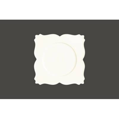 RAK Porcelain White Gold talíř čtvercový 26 x 26 cm King RAK-GDSP26