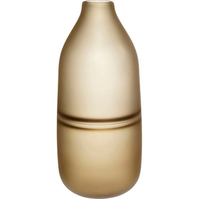 Hnedá sklenená váza Hübsch Frosted, výška 30 cm