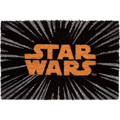 CurePink Star Wars Hvězdné války Logo 60 x 40 cm černá [FGE0003]