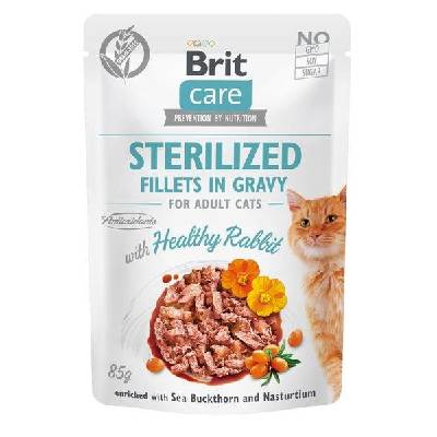 Brit Care Cat Sterilized. Fillets in Gravy Rabbit 85g