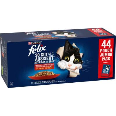 Felix So Gut 2 x 44 kapsiček 88 x 85 g megabalení kuřecí, hovězí, kachní, jehněčí