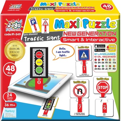 Jagu Образователен говорещ пъзел Jagu - Знаци, 48 части (91-549)