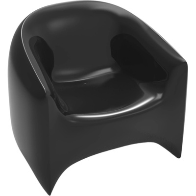 VONDOM Černé plastové zahradní lounge křeslo BLOW