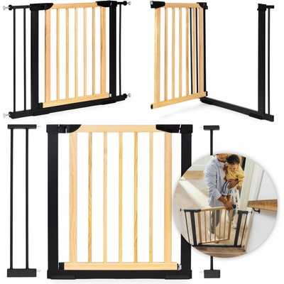 EcoToys závorová brána 74-100 cm kovové drevo prídavné panely