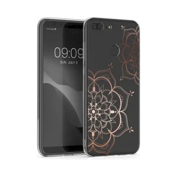 Image 1 of kwmobile Прозрачен калъф с дизайн двойка цветя за Honor 9 Lite - розов