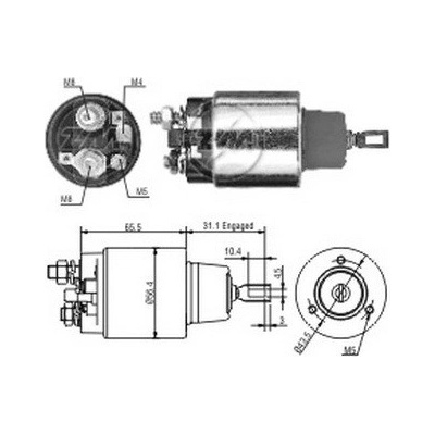 Spínač startéru 0001312103 Bosch 0331303012