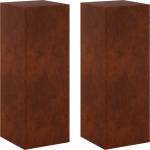 vidaXL Стойка за растения 2 pcs Ръждясало 30 x 30 x 80 cm (8012501)