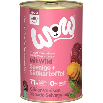 WOW 6x400г Adult WOW, консервирана храна за кучета - дивеч