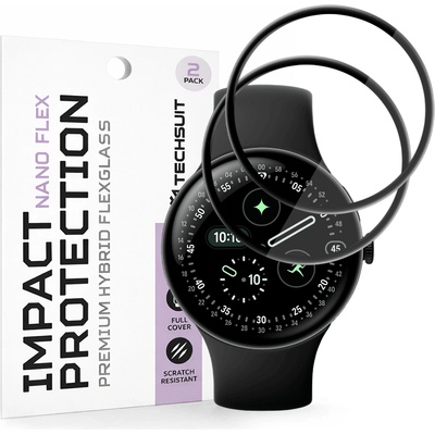 Techsuit Протектор за Google Pixel Watch 4 45mm - Nano Flex (2 pack) - Techsuit - Черен