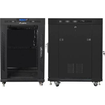 Image 1 of Lanberg Комуникационен шкаф Lanberg 19 15U (600x600), Свободно стоящ, LCD панел, Черен | FF01-6615-12B (FF01-6615-12B)