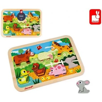 Image 1 of Janod - Дървен забавен пъзел - Ферма (J07055)
