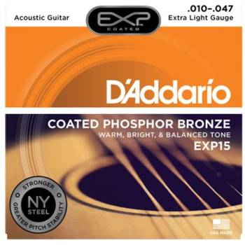 D'Addario EXP15, Струни за акустична китара 10-47, Phosphor Bronze (EXP15)