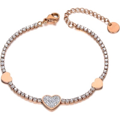 Victoria Filippi Stainless Steel ocelový se zirkony Stephanie Gold srdíčko NRB19134-2/2 Zlatá