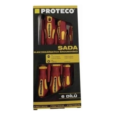 PROTECO sada skrutkovačov elektrikárskych 6-dielna PL+PZ v škatuli 10.07-990-10