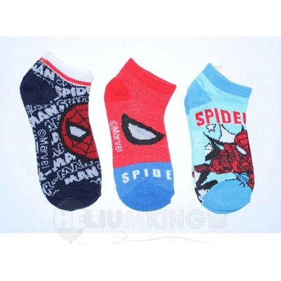 Setino Kotníkové ponožky Spiderman červené 3 ks