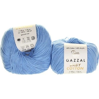 Příze Baby Cotton 3423 nebeská modrá
