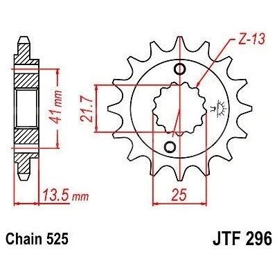 JT Sprockets JTF 296-16 – Zbozi.Blesk.cz