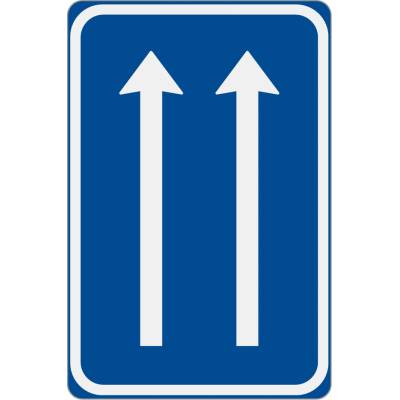 Dopravní značka IP16 Uspořádání jízdních pruhů