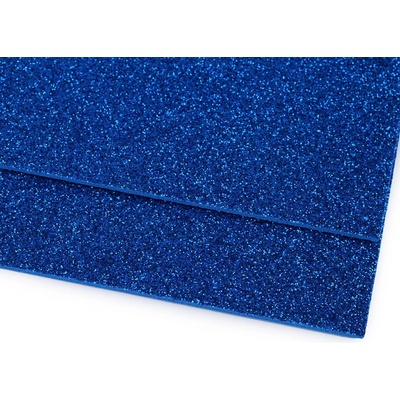 Pěnová guma Moosgummi s glitry 20x30 cm, barva 11 zelená vánoční